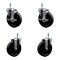 Service Caster 5'' Phenolic Wheel Swivel 7/16'' Grip Ring Stem Caster Set 2 Brakes, 4PK SCC-GR20S514-PHR-TLB-716138-2-S-2 - alternate 1